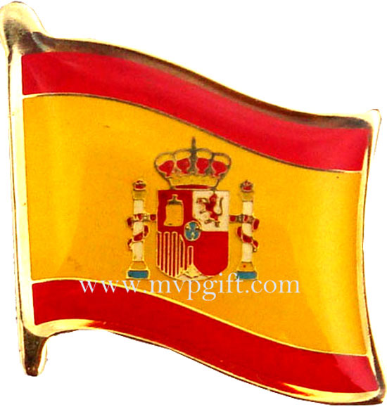 Spain flag pin badge(m-fb02)