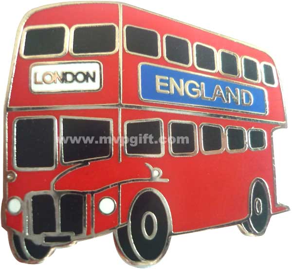 UK British Double Decker London Red Bus Quality Enamel Lapel pin Badge T414  : : Fashion